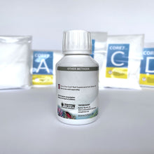 Load image into Gallery viewer, Core7 Flex Reef Supplements Set 4x1L - Salts and 1b Infusion 100ml bottle - Side B view