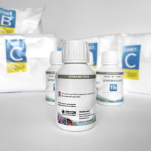Load image into Gallery viewer, Core7 Flex Reef Supplements Set 4x4L - Salts and 1b Infusion 100ml bottle - Closeup - Side B view
